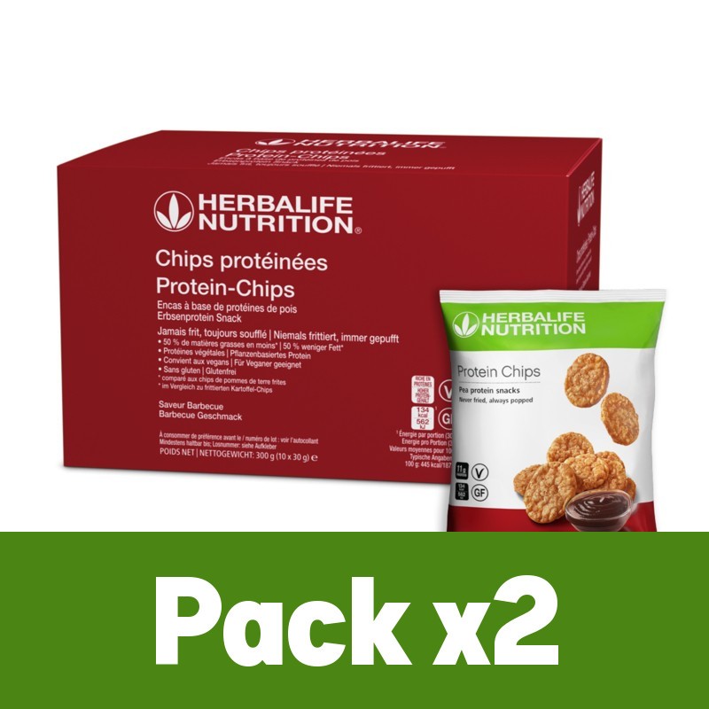 Pack x2 Chips Protéinées Saveur Barbecue 10 sachets de 30g 2 Pack x2 Chips Protéinées Saveur Barbecue 10 sachets de 30g